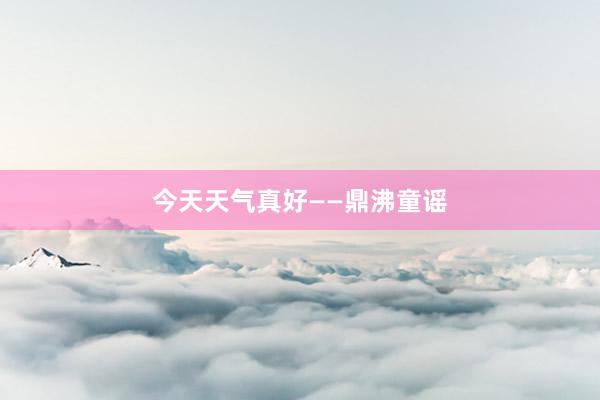 今天天气真好——鼎沸童谣